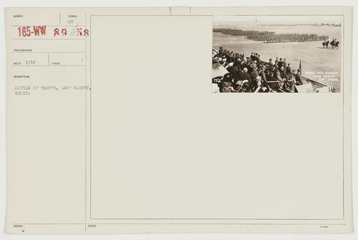 Ceremonies - Camp Funston thru Camp Lee - Review of Troops, Camp Kearny ...