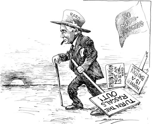 Go West, Young Man! - Drawing. Public domain image. — NARA and