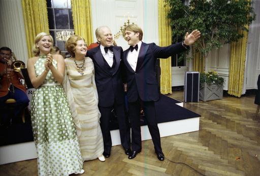 betty ford state dinner dress Photograph of First Lady Betty Ford Talking with Performer  NARA and  DVIDS Public Domain Archives