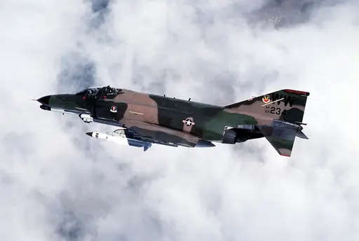 An F-4S Phantom II aircraft from Fighter Squadron 161 is… — NARA