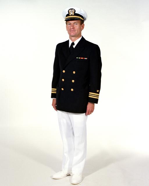 navy sailor dress blues 3D US Navy Sailor In Black Uniform Rigged Model