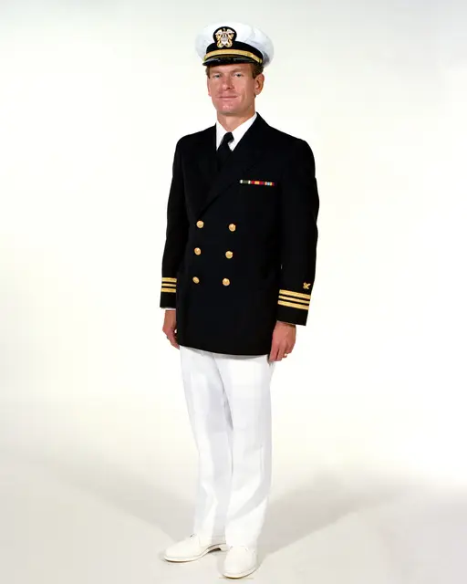 Uniform: Service dress blue, male Navy chief petty officers — NARA and DVIDS Public Domain Archives