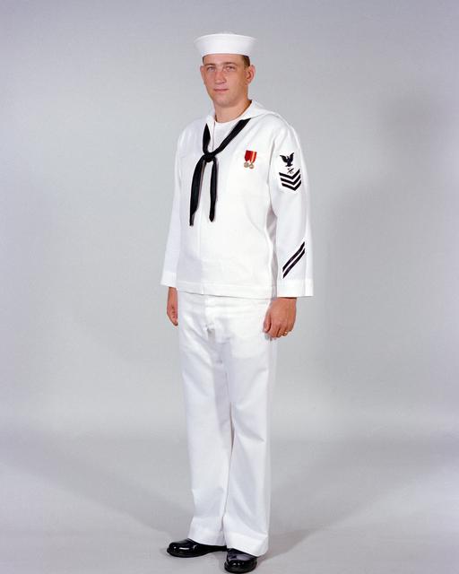 dress whites navy uniform Spring is here, time to get the ready! #USNavy Sailors conduct a dress white's inspection aboard the aircraft carrier USS George H.W. Bush (CVN 77). GHWB is currently in you can either rent or buy to make sure you get the perfect fit for your event or production 1984 CPO Full White Dress