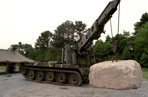 An improved M-578 armored recovery vehicle on display… — NARA and