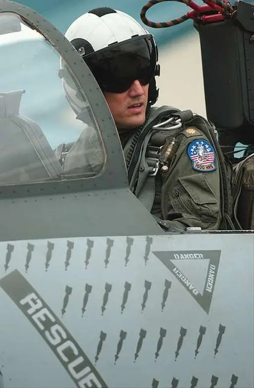 An F-14 Tomcat assigned to the  Black Knights  of Fighter… — PICRYL