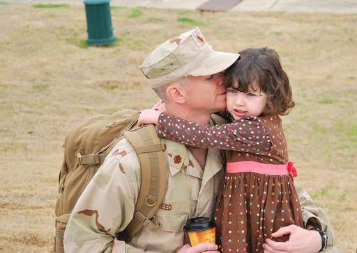 Lt. Cmdr. Matthew Reed says goodbye to his daughter at the… — PICRYL ...