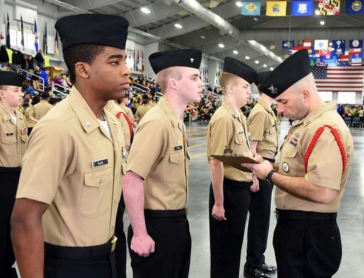 Electrician's Mate 1st Class Joseph Lima, a recruit division ...