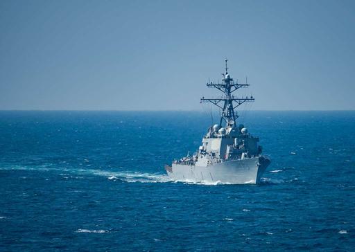 The Arleigh Burke-class guided-missile destroyer USS Decatur (DDG 73 ...