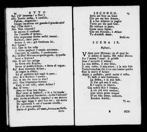 Arsace. Libretto. Italian Opera - Performance: Venezia - PICRYL ...