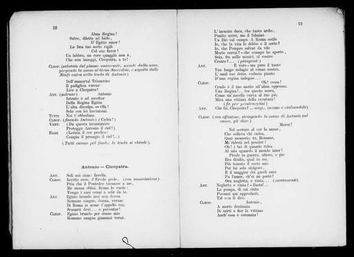Cleopatra. Libretto. Italian Opera - Performance: Venezia - PICRYL ...