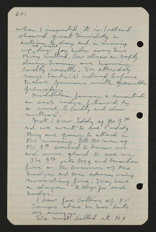 George S. Patton Papers: Diaries, 1910-1945; Original; 1944, May 31-Oct. 2