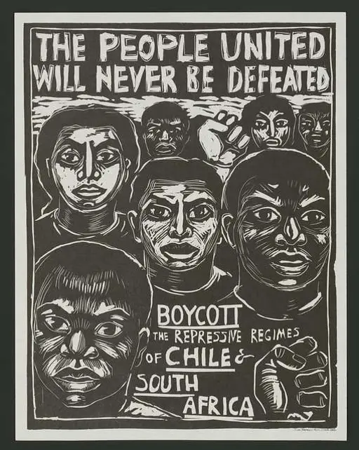 Condemn the South African apartheid regime and support the