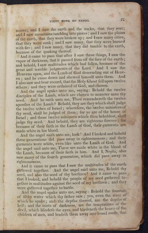 The Book of Mormon; an account written by the hand of Mormon upon ...