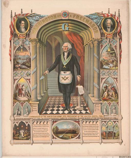 Masonic symbols - Washington as a freemason — PICRYL - Public
