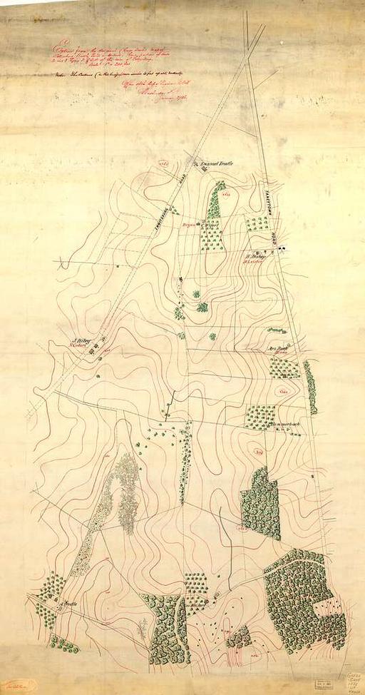 Extract from the original (large scale) map of Gettysburg battle field in 4 sheets, being portions of sheets 2 and 3 lying S. & S.W. of the town of Gettysburg., gettysburg, battlefield, map, troop positions, terrain, landmarks, civil war, union, confederate