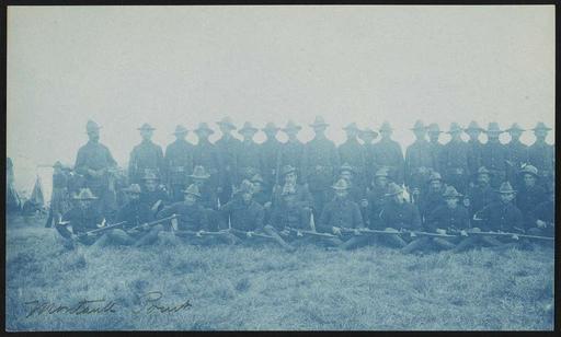 [Theodore Roosevelt's Rough Riders, Company D, at military camp ...