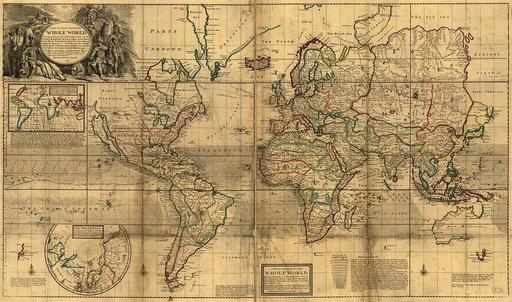 A new & correct map of the whole World. - PICRYL - Public Domain Media ...