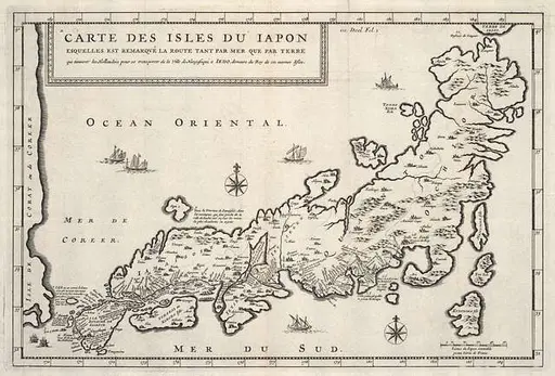 Map-of-Japan-1707-William-Adams-Visits-Shogun — PICRYL - Public