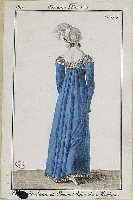 blue plate dress Fashion 1811, with tulip sleeves — PICRYL this dress has a filtercolorgroup:Scoop-neck-velvet-dress A Line Ruffle Formal Pants Size:35 R