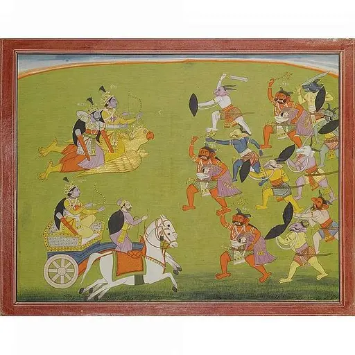 Rama Marriage Procession Painting by Indian Artist, 19th… — PICRYL