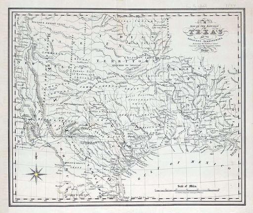 Map of the Republic of Texas and the Adjacent Territories, 1841 ...