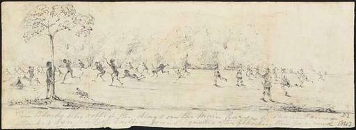 Squatters attack on an Aboriginal camp, One Tree Hill, Queensland, 1843, aboriginal, indigenous, conflict, skirmish, settlers, frontier, drawing, sketch, historical, violence, australia, 1843