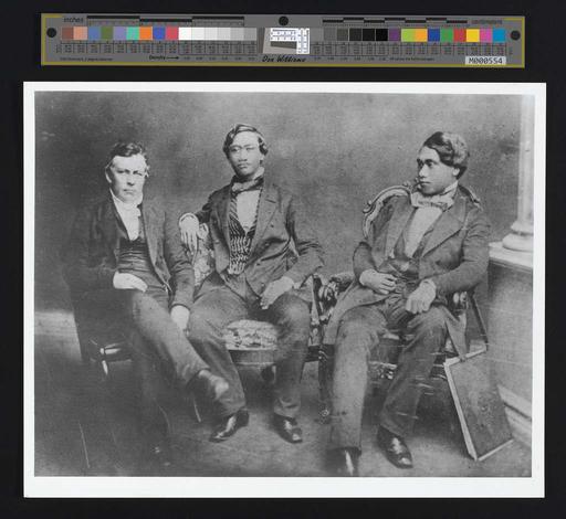 Judd sitting with Hawaiian Princes (PP-97-8-009, original), gerrit p judd, hawaiian princes, sitting, portrait, royalty, historical