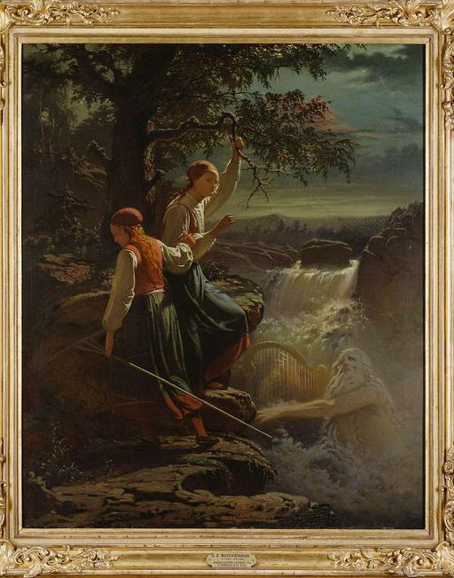Two Peasant Girls Listening to the Playing of the… — PICRYL