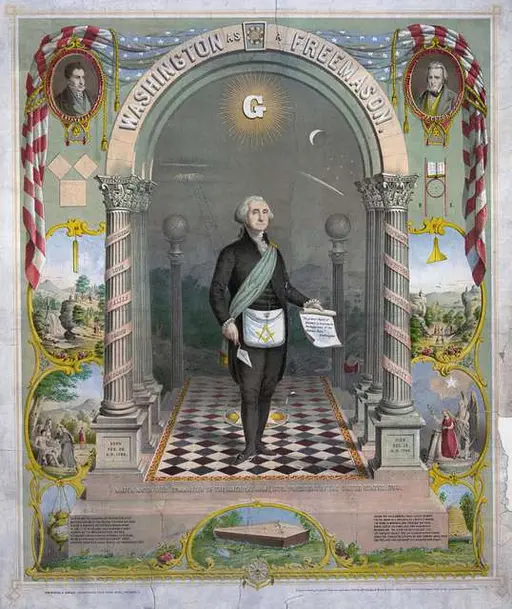Masonic symbols - Washington as a freemason — PICRYL - Public