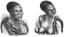 Last of the Tasmanians Woodcut 2 and 3 - Tasmanians