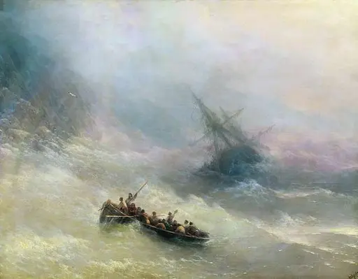 Ivan Aivazovsky - Shipwreck on Stormy Seas (1886) — PICRYL