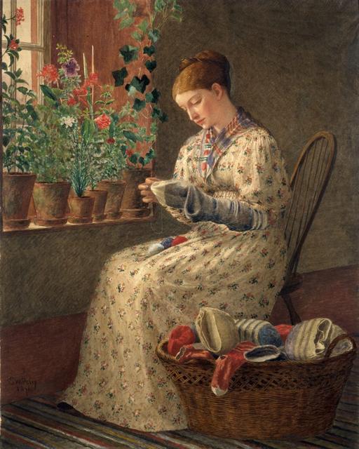 A Month's Darning - Drawing. Public domain image. - PICRYL - Public ...