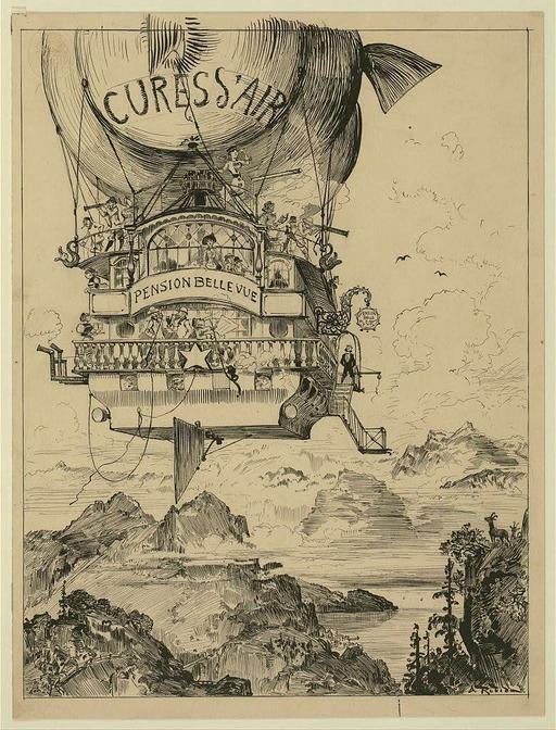 Albert Robida - Cures d'air dans la montagne — PICRYL - Public Domain ...