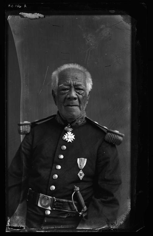 Paul Kanoa (PNLPC-13-07887, original), paul kanoa, hawaiian politician, businessman, portrait, hawaii, 19th century