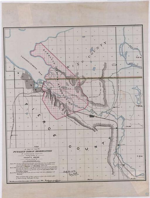 Map of the Puyallup Indian Reservation and Surrounding… — PICRYL ...