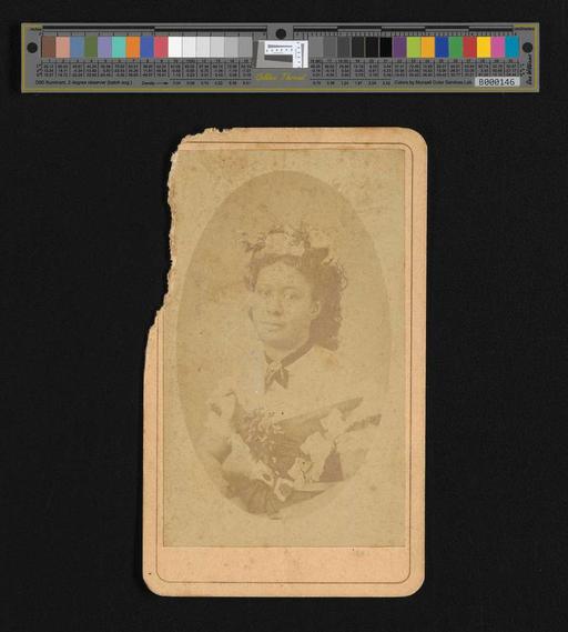 Likelike, photograph by H. L. Chase (PPWD-16-2-003, original), likelike, princess, hawaii, holoku, lei, portrait, woman, hawaiian royalty