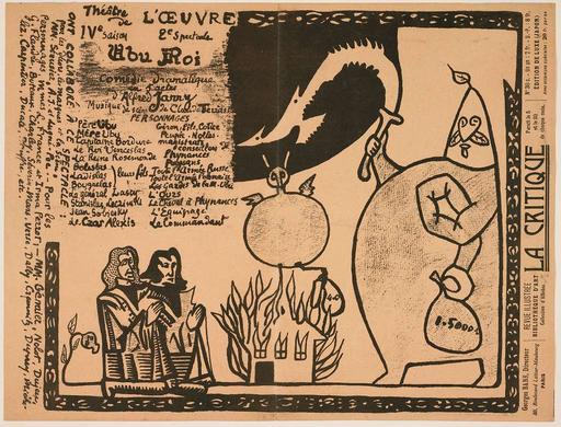 Programme for the première of Ubu Roi - Original, ubu roi, alfred jarry, theatre, premiere, program, play, symbolism, avant garde