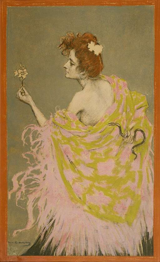 Ramon Casas Original Design for Poster 'Sifilis', ca. 1900, Painting, Museu Nacional d'Art de Catalunya, Barcelona, ramon casas, poster, design, sifilis, syphilis, woman, distress, art, artwork, illustration