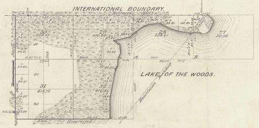 Original Survey T164N R36W Detail, survey map, land ownership, geographical features, township, range, section, plat map, land survey