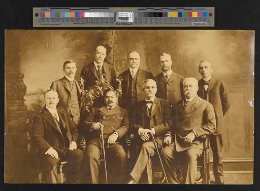 Hawaiian Comission to Washington, 1906 (PPWD-4-4-009, original), hawaiian commission, washington dc, group portrait, men, suits, early 20th century, government, delegation