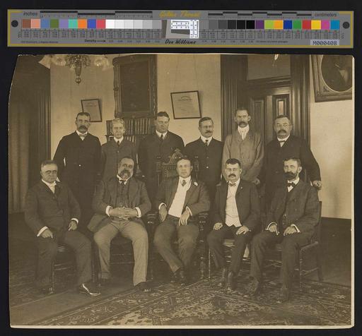 George R. Carter and group (PPWD-4-4-005, original), george r carter, group portrait, hawaii, men, suits, early 20th century
