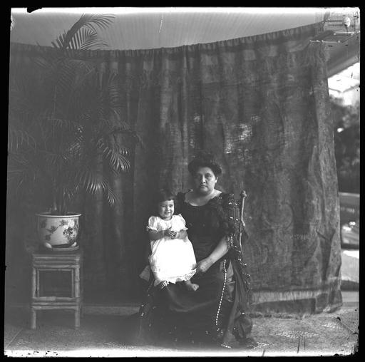 Mrs. Sam Parker with baby (PNL-162-05166, original), mrs sam parker, baby, portrait, woman, child, mother, family