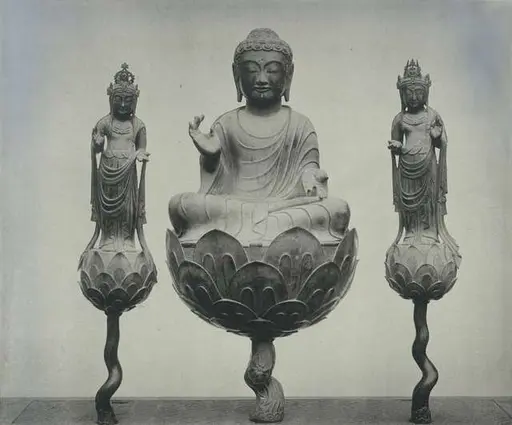 日本の彫刻』《弥勒菩薩半跏像（156号）》7世紀、飛鳥時代、東京国立