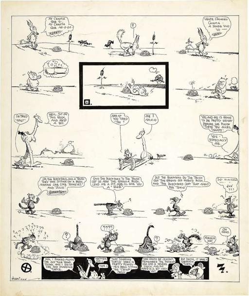 Krazy Kat 1917-11-18 original, krazy kat, comic strip, newspaper comic, black and white, cartoon, animation