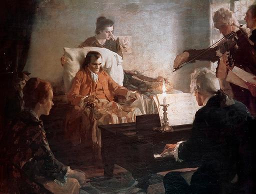 The Death of Mozart by Chas. E. Chambers — PICRYL - Public Domain