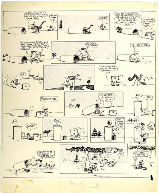 Krazy Kat 1920-09-05 original, krazy kat, ignatz mouse, comic strip, brick, cat, mouse