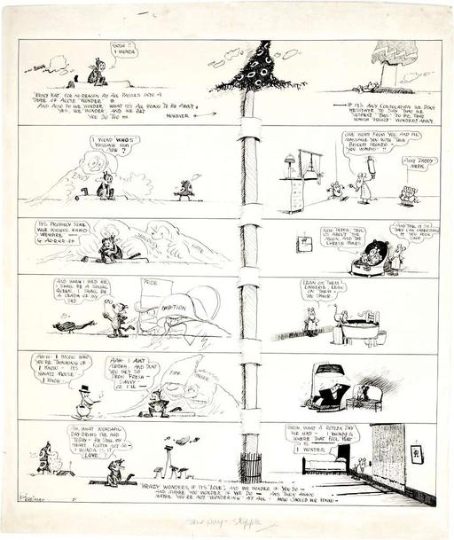 Krazy Kat 1920-10-15 original, krazy kat, ignatz mouse, comic strip, black and white, cartoon, newspaper comic