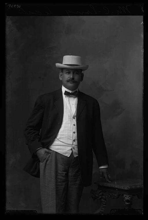 Carlos A. Long (PNM-196-16104, original), portrait, man, carlos a long, black and white photography