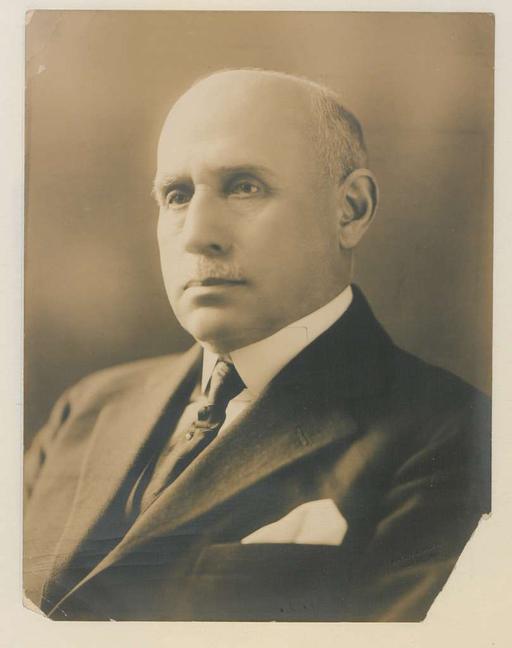 Mr EN Gunsoulus, American Consulate General (HS85-10-38112) original, portrait, consulate general, diplomat, man, outdoor, suit, tie
