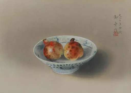 速水御舟《昆虫二題 粧蛾舞戯》1926（大正15）年、山種美術館、東京